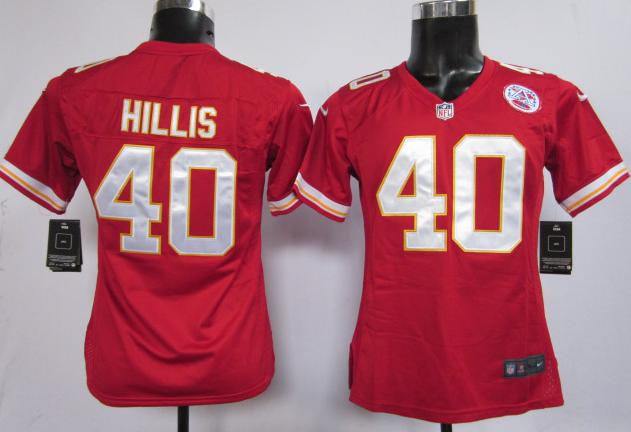 Cheap Women Nike Kansas City Chiefs 40 Peyton Hillis Red Nike NFL Jerseys