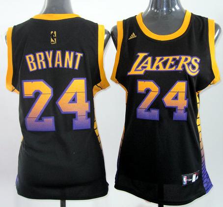 Cheap Women Los Angeles Lakers 24 Kobe Bryant Black Vibe Fashion Revolution 30 Swingman Jersey