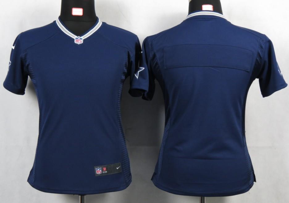 Cheap Womens Nike Dallas Cowboys blank Blue Portrait Fashion Game Jersey