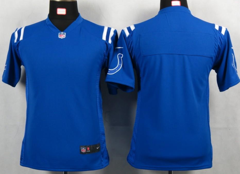 Kids Nike Indianapolis Colts Blank Blue Portrait Fashion Game Jerseys Cheap