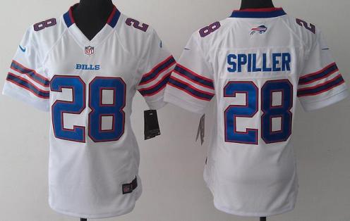Cheap Women Nike Buffalo Bills #28 C.J. Spiller White NFL Jerseys