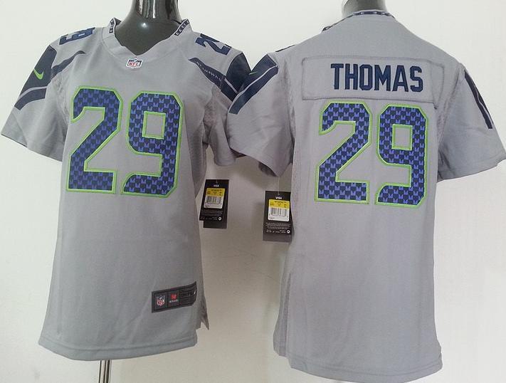 Cheap Women Nike Seattle Seahawks 29 Earl Thomas Grey NFL Jerseys