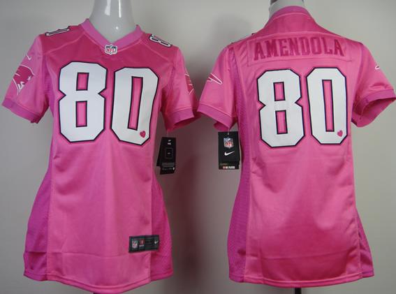 Cheap Women Nike New England Patriots 80 Danny Amendola Pink Love NFL Jerseys
