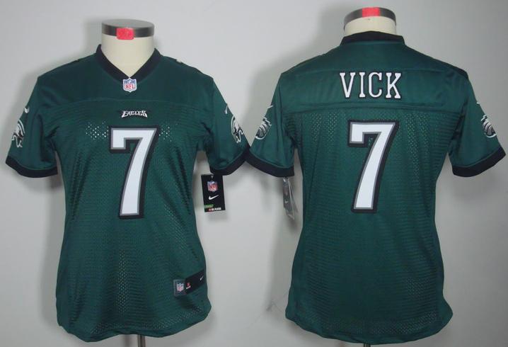 Cheap Women Nike Philadelphia Eagles 7# Michael Vick Dark Green Game LIMITED NFL Jerseys