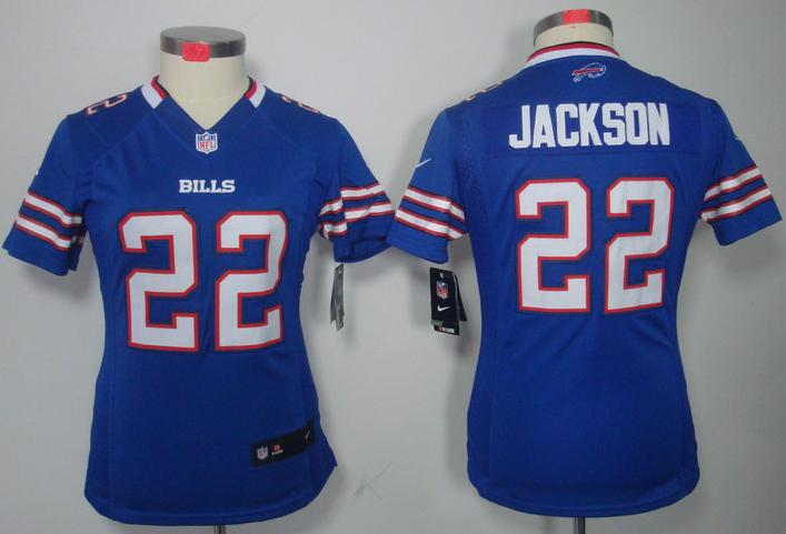 Cheap Women Nike Buffalo Bills 22# Jackson Blue Game LIMITED NFL Jerseys