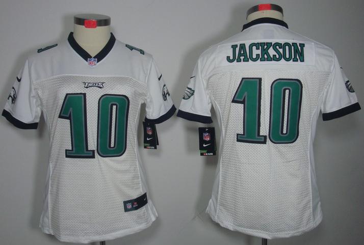 Cheap Women Nike Philadelphia Eagles 10# DeSean Jackson White Game LIMITED NFL Jerseys
