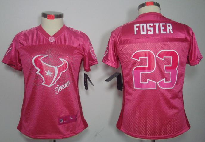Cheap Women Nike Houston Texans #23 Arian Foster Pink FEM FAN Elite NFL Jersey
