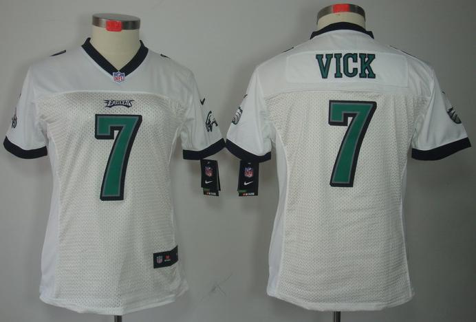 Cheap Women Nike Philadelphia Eagles 7# Michael Vick White Game LIMITED NFL Jerseys