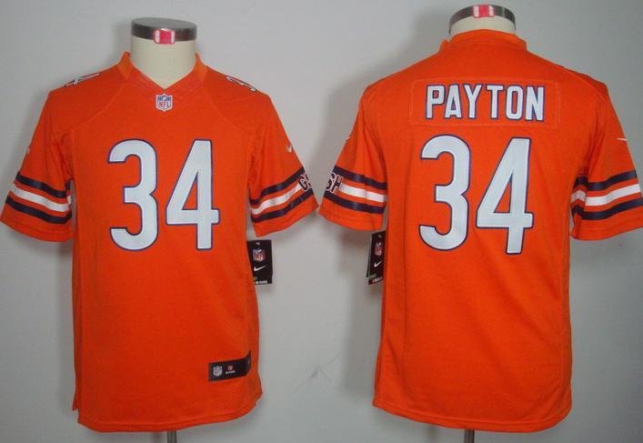 Kids Nike Chicago Bears 34 Walter Payton Orange Game LIMITED NFL Jerseys Cheap