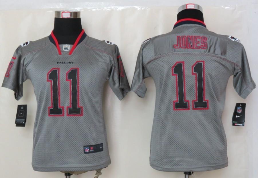 Kids Nike Atlanta Falcons #11 Julio Jones Lights Out Grey Elite Jerseys Cheap