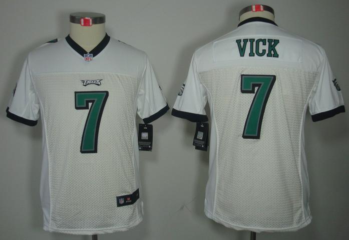 Kids Nike Philadelphia Eagles #7 Michael Vick White Game LIMITED NFL Jerseys Cheap