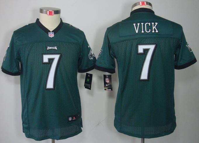 Kids Nike Philadelphia Eagles 7# Michael Vick Green Game LIMITED NFL Jerseys Cheap