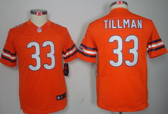 Kids Nike Chicago Bears 33 Charles Tillman Orange Game LIMITED NFL Jerseys Cheap