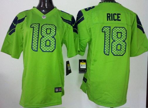 Kids Nike Seattle Seahawks 18 Sidney Rice Green NFL Jerseys Cheap