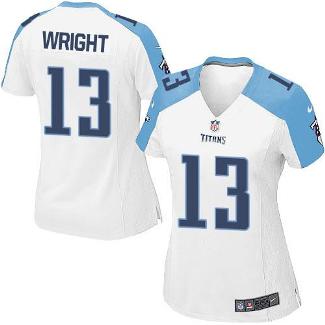 Cheap Women Nike Tennessee Titans 13 Kendall Wright White NFL Jerseys