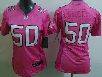 Cheap Women Nike Kansas City Chiefs 50 Justin Houston Pink Love NFL Jerseys