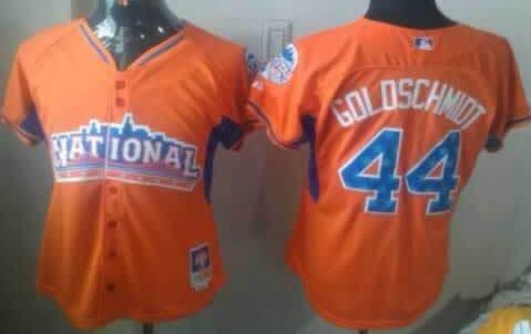 Cheap Women 2013 MLB ALL STAR National League Arizona Diamondbacks 44 Paul Goldschmidt Orange Jerseys
