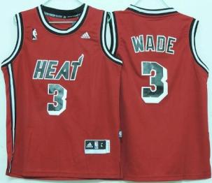 Kids Miami Heat 3 Dwyane Wade Red Revolution 30 Swingman Jerseys Cheap