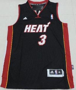 Kids Miami Heat 3 Dwyane Wade Black Revolution 30 Swingman Jerseys Cheap