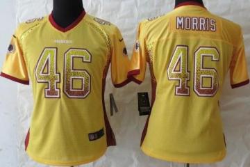 Cheap Women Nike Washington Redskins 46 Alfred Morris Gold Elite Drift Fashion NFL Jerseys