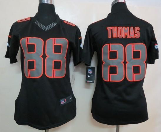 Cheap Women Nike Denver Broncos 88# Demaryius Thomas Black Impact Game LIMITED NFL Jerseys