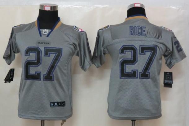 Cheap Women Nike Baltimore Ravens #27 Ray Rice Grey Lights Out Elite NFL Jerseys