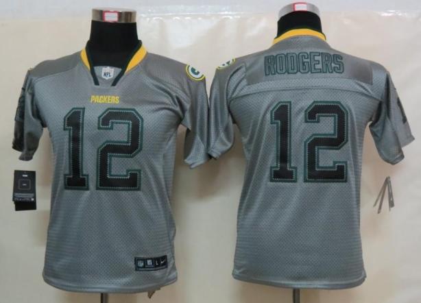 Cheap Women Nike Green Bay Packers #12 Aaron Rodgers Grey Lights Out Elite NFL Jerseys