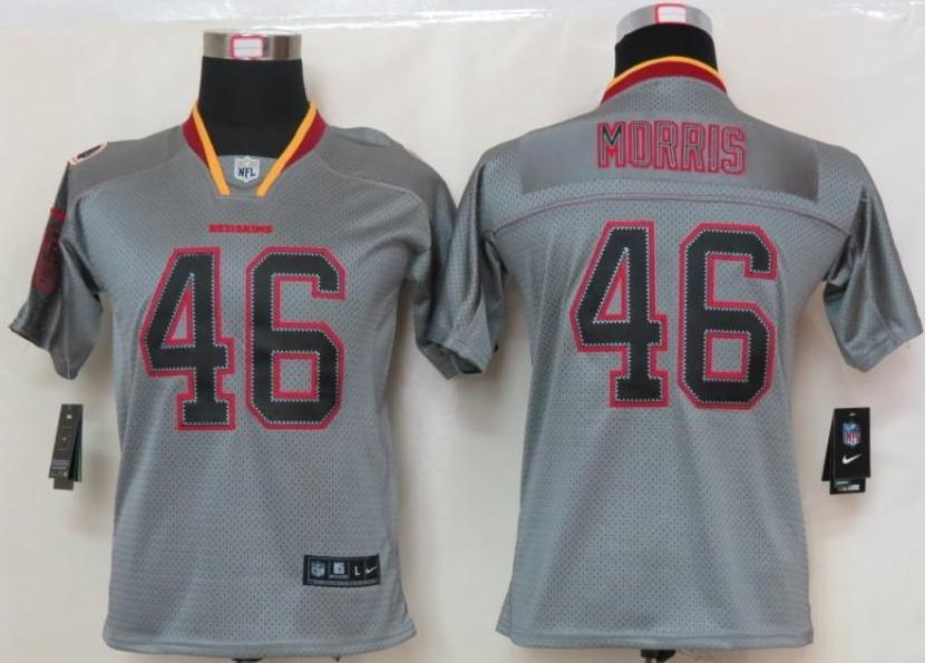 Kids Nike Washington Redskins #46 Alfred Morris Grey Lights Out Elite NFL Jerseys Cheap