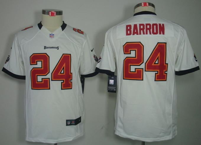 Kids Nike Tampa Bay Buccaneers 24# Mark Barron White Game LIMITED NFL Jerseys Cheap