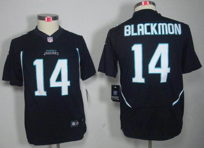 Kids Nike Jacksonville Jaguars 14# Justin Blackmon Black Game LIMITED NFL Jerseys Cheap