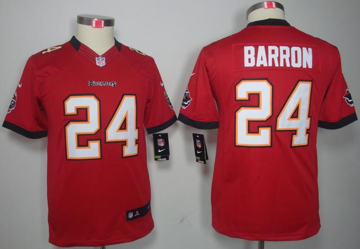 Kids Nike Tampa Bay Buccaneers 24# Mark Barron Red Game LIMITED NFL Jerseys Cheap