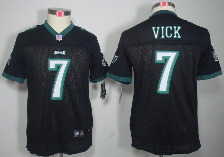Kids Nike Philadelphia Eagles #7 Michael Vick Black Game LIMITED NFL Jerseys Cheap