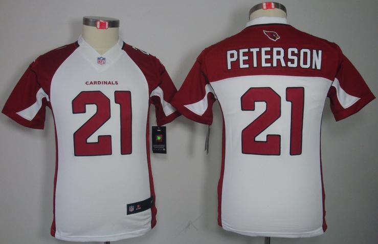 Kids Nike Arizona Cardinals 21# Patrick Peterson White Game LIMITED NFL Jerseys Cheap