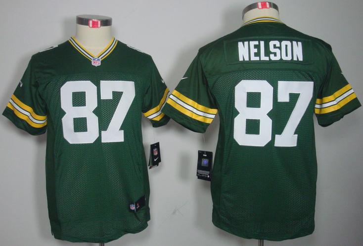 Kids Nike Green Bay Packers #87 Jordy Nelson Green Game LIMITED NFL Jerseys Cheap