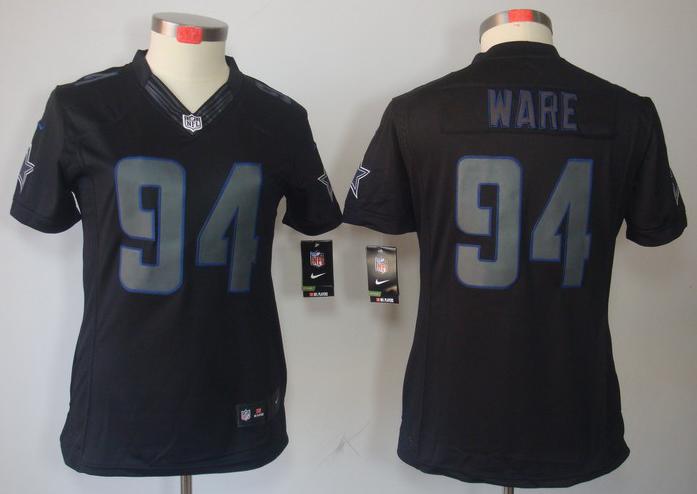 Cheap Women Nike Dallas Cowboys #94 DeMarcus Ware Black Impact Game LIMITED NFL Jerseys