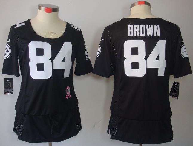 Cheap Women Nike Pittsburgh Steelers #84 Antonio Brown Brown Breast Cancer Awareness NFL Jersey