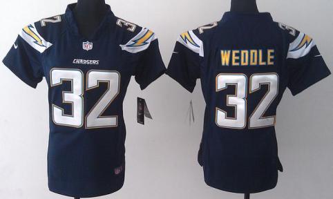 Cheap Women Nike San Diego Chargers 32 Eric Weddle Dark Blue NFL Jerseys 2013 New Style