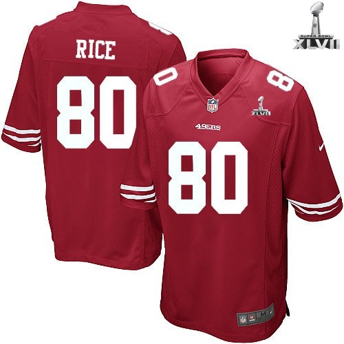 Kids Nike San Francisco 49ers 80 Jerry Rice Red 2013 Super Bowl NFL Jersey Cheap