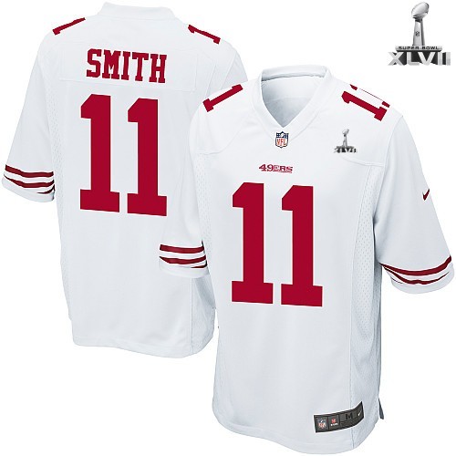 Kids Nike San Francisco 49ers 11 Alex Smith White 2013 Super Bowl NFL Jersey Cheap