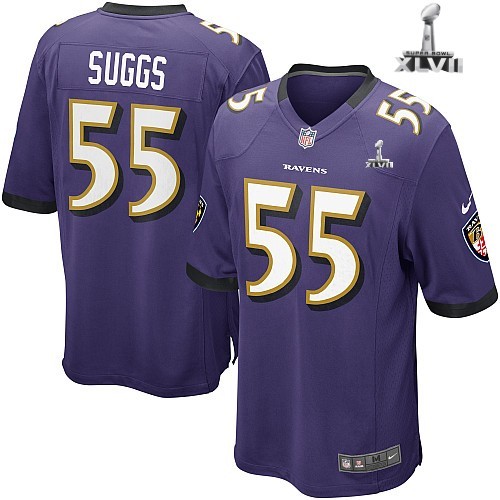 Kids Nike Baltimore Ravens 55 Terrell Suggs Purple 2013 Super Bowl NFL Jersey Cheap