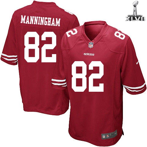 Kids Nike San Francisco 49ers 82 Mario Manningham Red 2013 Super Bowl NFL Jersey Cheap