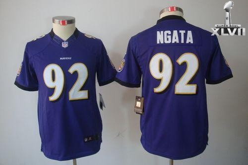 Kids Nike Baltimore Ravens 92 Haloti Ngata Limited Purple 2013 Super Bowl NFL Jersey Cheap