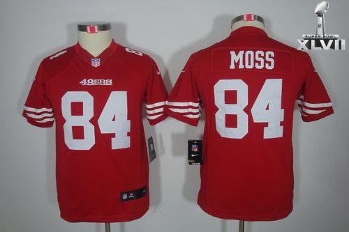 Kids Nike San Francisco 49ers 84 Randy Moss Limited Red 2013 Super Bowl NFL Jersey Cheap