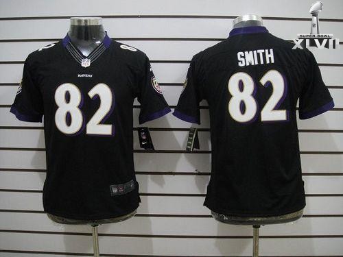 Kids Nike Baltimore Ravens 82 Torrey Smith Limited Black 2013 Super Bowl NFL Jersey Cheap
