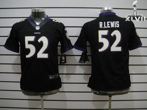 Kids Nike Baltimore Ravens 52 Ray Lewis Limited Black 2013 Super Bowl NFL Jersey Cheap