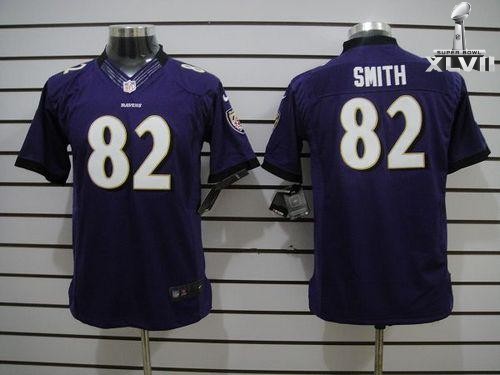Kids Nike Baltimore Ravens 82 Torrey Smith Limited Purple 2013 Super Bowl NFL Jersey Cheap