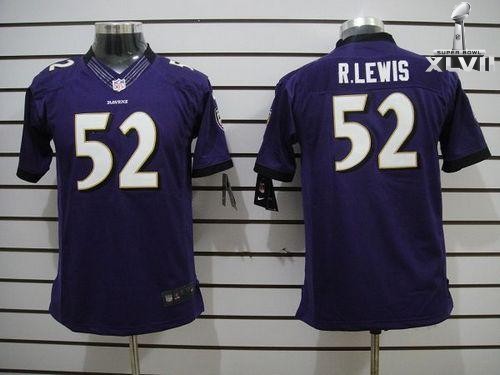 Kids Nike Baltimore Ravens 52 Ray Lewis Limited Purple 2013 Super Bowl NFL Jersey Cheap