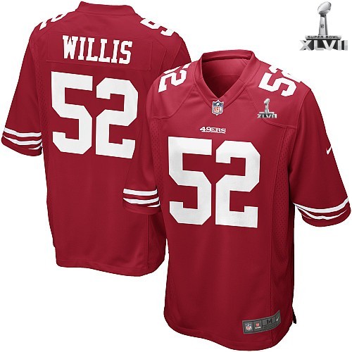 Kids Nike San Francisco 49ers 52 Patrick Willis Red 2013 Super Bowl NFL Jersey Cheap