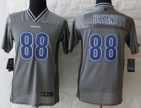 Kids Nike Dallas Cowboys 88 Dez Bryant Grey Vapor Elite NFL Jerseys Cheap