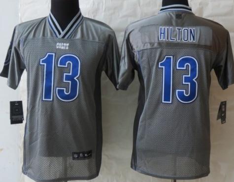Kids Nike Indianapolis Colts 13 T.Y. Hilton Grey Vapor Elite NFL Jerseys Cheap